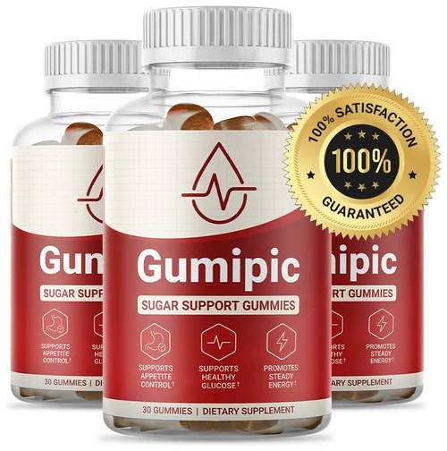 Three bottles of Gumipic shown with the seller's 100% satisfaction guaranteed badge